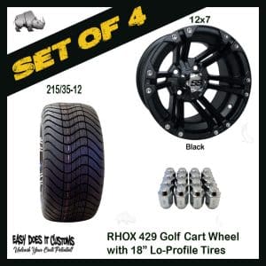 TIR-429 12" RHOX Wheels with 215/35-12 Lo-Profile Tire - SET OF 4