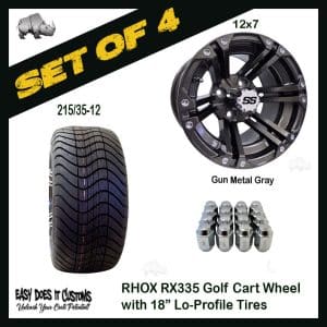 RX335 12" RHOX Wheels with 215/35-12 Lo-Profile Tire - SET OF 4