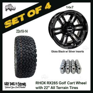 RHOX TIR-RX285-B, Gloss Black, 14x7 ET-25