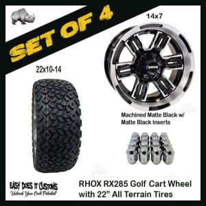 RHOX RX285, Machined Matte Black, 14x7 ET-25