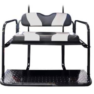 TXT TWO TONE REAR FLIP SEAT BLACK W/SILVER STRIPE