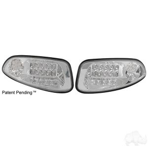EZGO RXV LED Clear Factory Style Headlights with Bezels