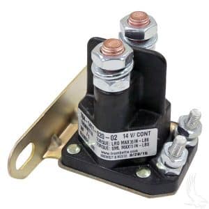 14V 4 Terminal Silver Solenoid for EZGO Medalist / TXT 4-cycle Gas 94+
