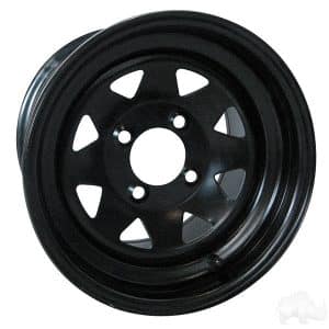 12x7.5 Black Steel Wheel