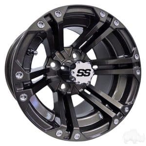 RHOX RX331 12" Gun Metal Gray Aluminum Golf Cart Wheels