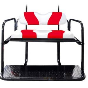 TXT TWO TONE REAR FLIP SEAT  WHITE W/RED STRIPE